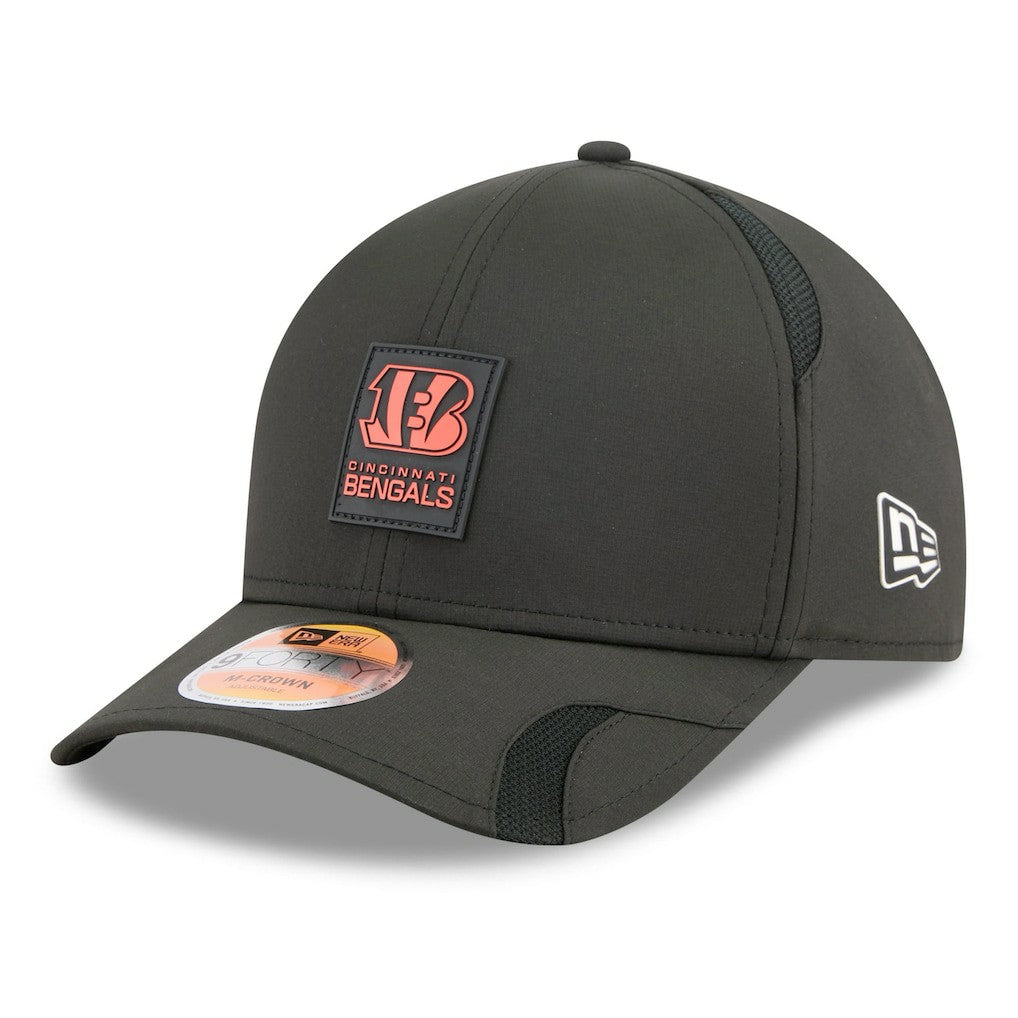 Cincinnati Bengals New Era 2025 Sideline M-Crown 9FORTY Adjustable Hat Black | NFL