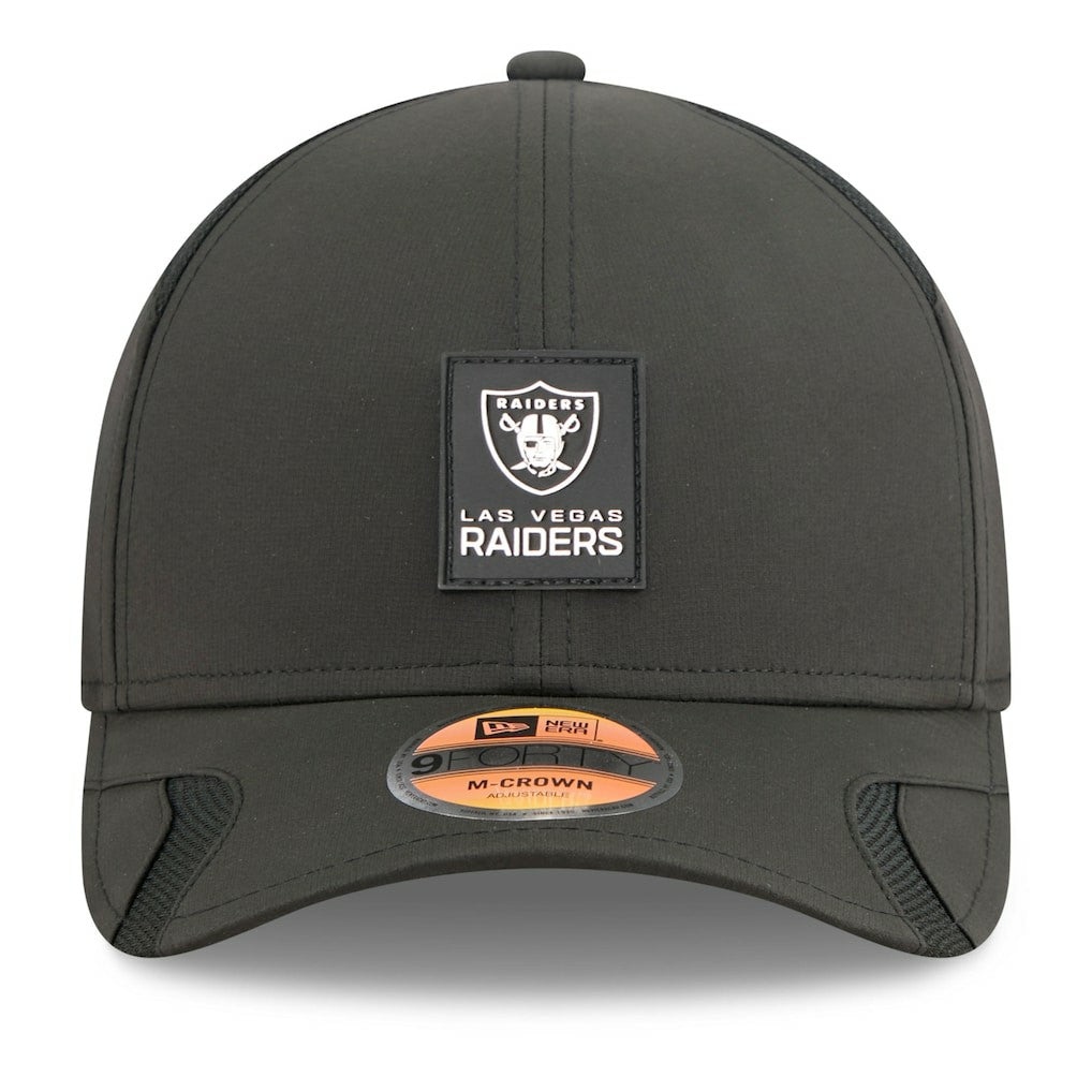 Las Vegas Raiders New Era 2025 Sideline M-Crown 9FORTY Adjustable Hat Black | NFL