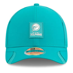 Miami Dolphins New Era 2025 Sideline Throwback M-Crown 9FORTY Adjustable Hat Aqua | NFL