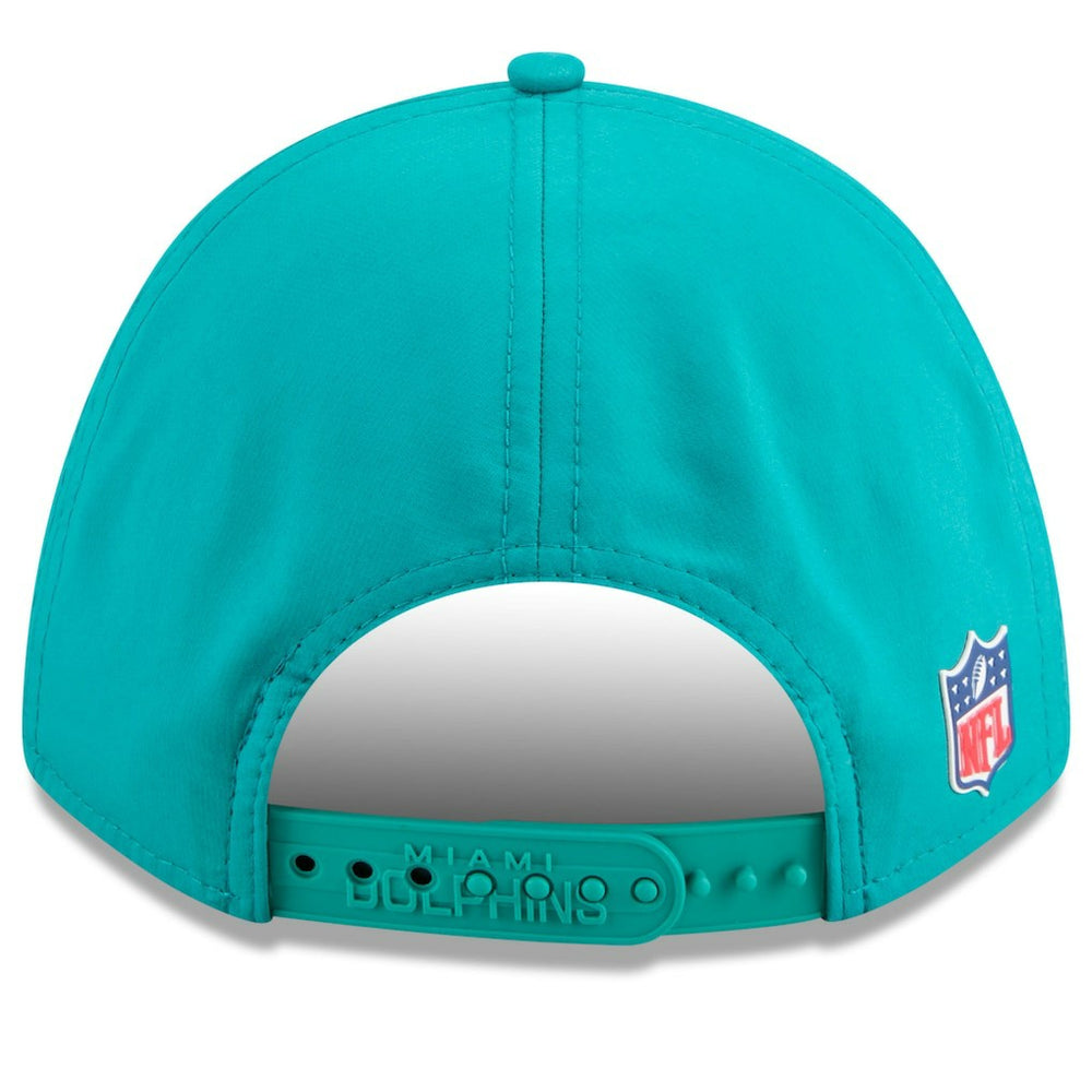 Miami Dolphins New Era 2025 Sideline Throwback M-Crown 9FORTY Adjustable Hat Aqua | NFL