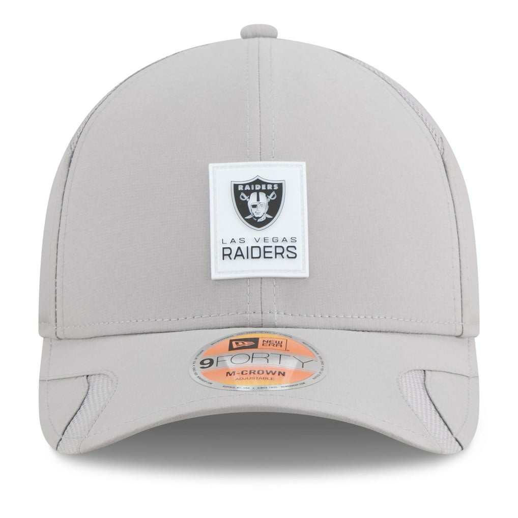 Las Vegas Raiders New Era 2025 Sideline M-Crown 9FORTY Adjustable Hat Gray | NFL