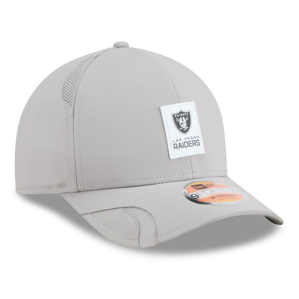 Las Vegas Raiders New Era 2025 Sideline M-Crown 9FORTY Adjustable Hat Gray | NFL