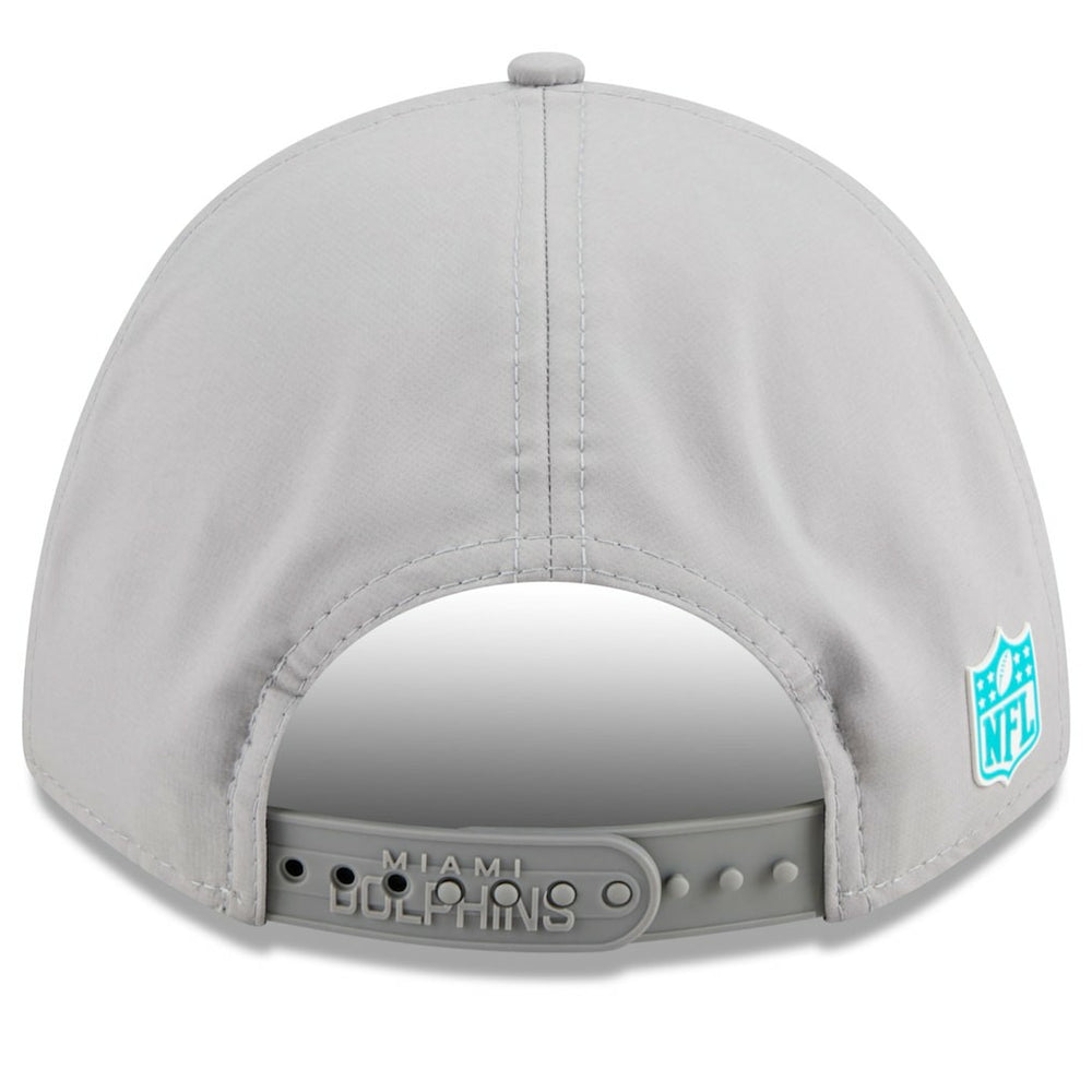 Miami Dolphins New Era 2025 Sideline M-Crown 9FORTY Adjustable Hat Gray | NFL
