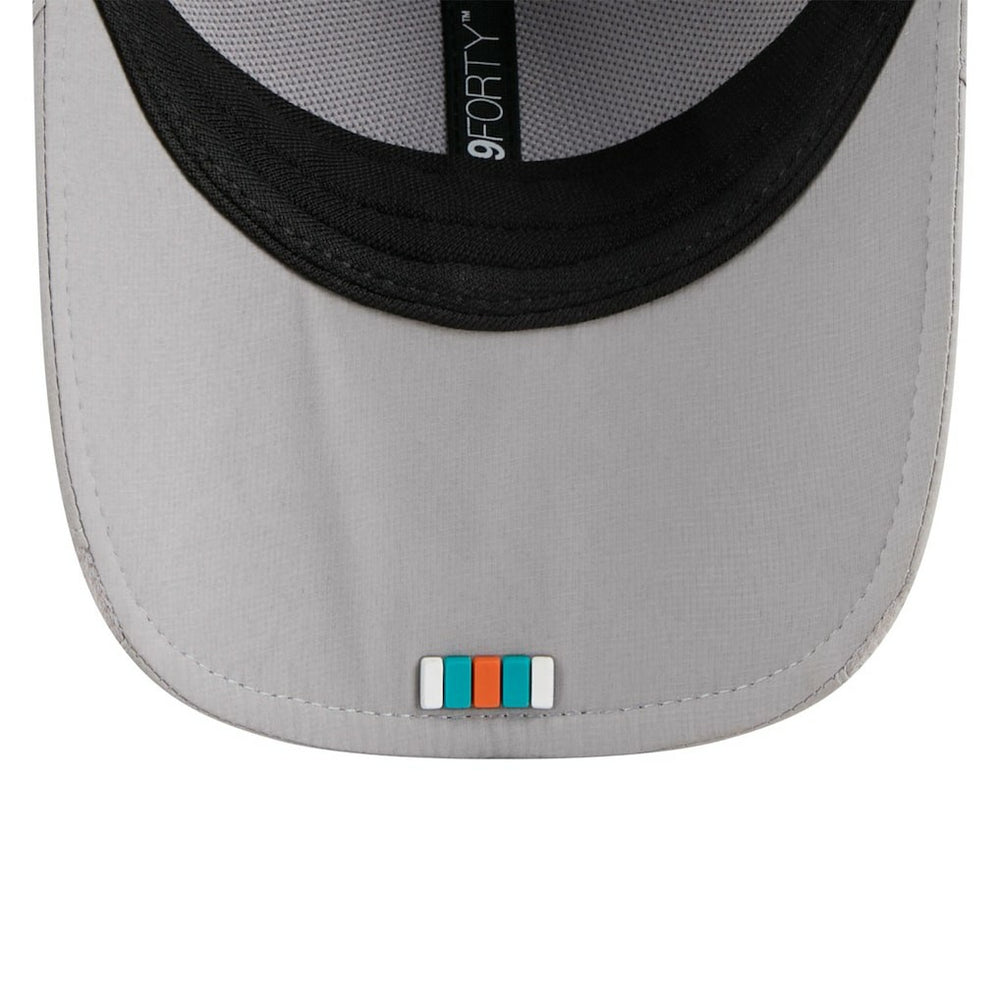 Miami Dolphins New Era 2025 Sideline M-Crown 9FORTY Adjustable Hat Gray | NFL