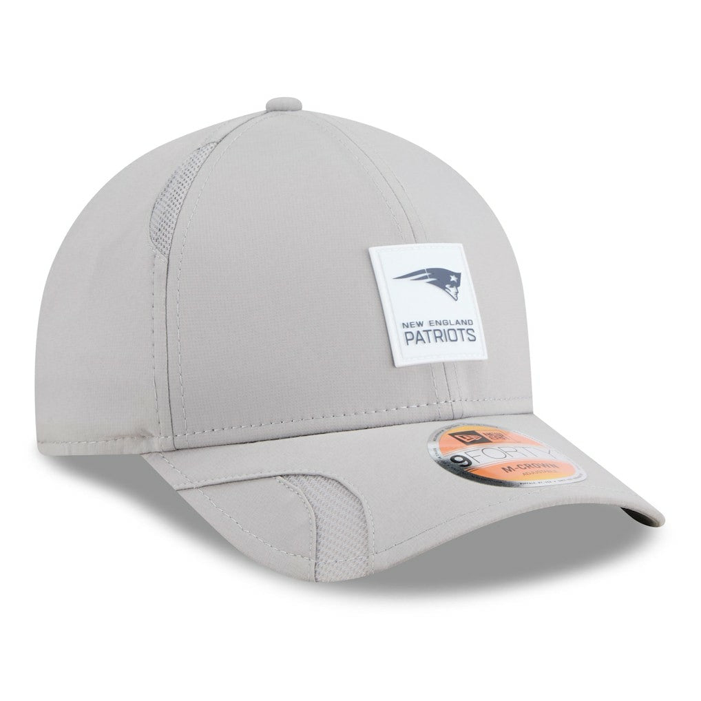 New England Patriots New Era 2025 Sideline M-Crown 9FORTY Adjustable Hat Gray | NFL