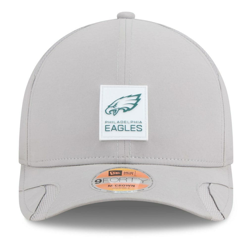 Philadelphia Eagles New Era 2025 Sideline M-Crown 9FORTY Adjustable Hat Gray | NFL