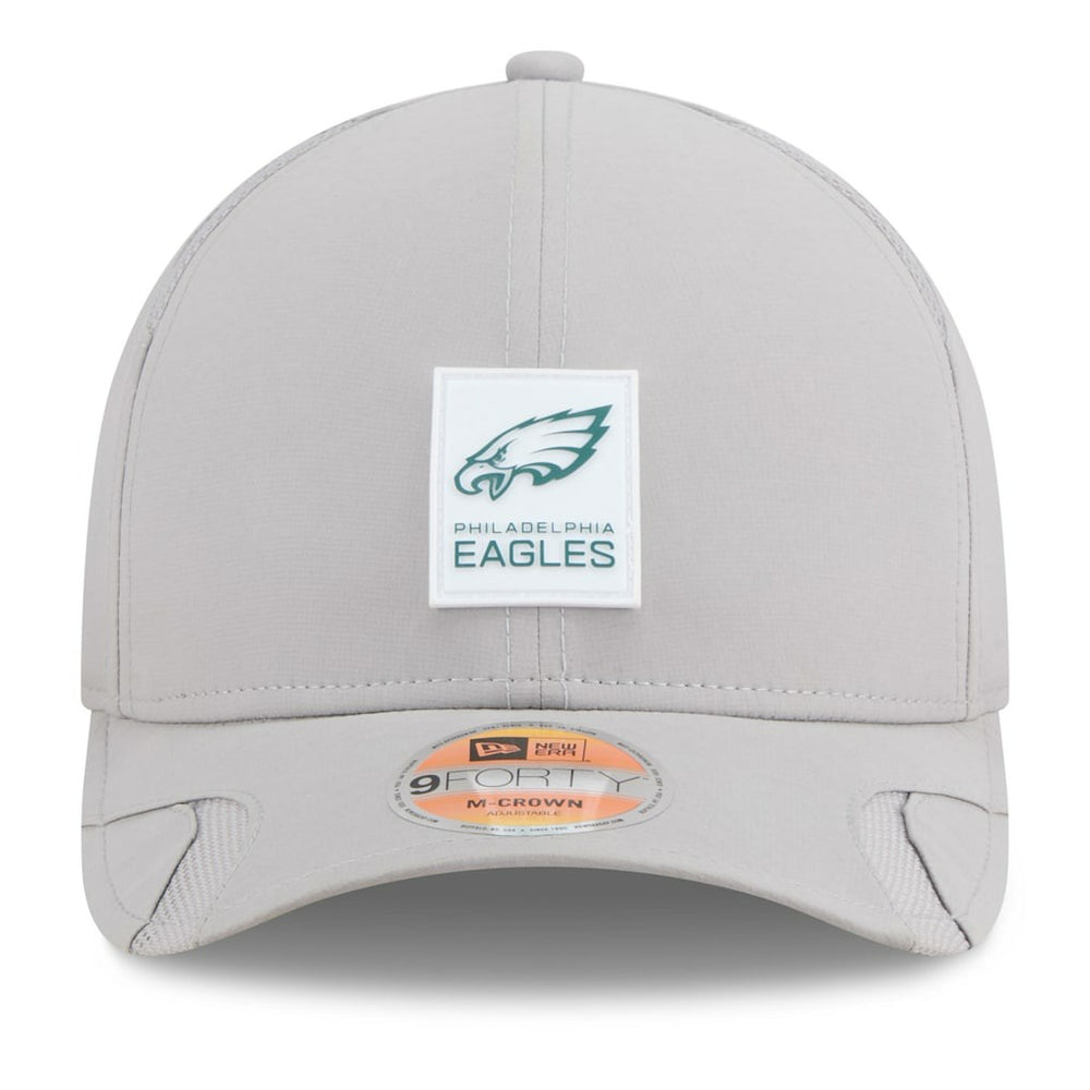 Philadelphia Eagles New Era 2025 Sideline M-Crown 9FORTY Adjustable Hat Gray | NFL