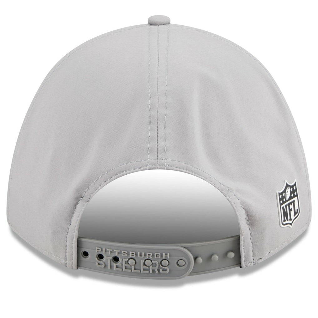 Pittsburgh Steelers New Era 2025 Sideline M-Crown 9FORTY Adjustable Hat Gray | NFL