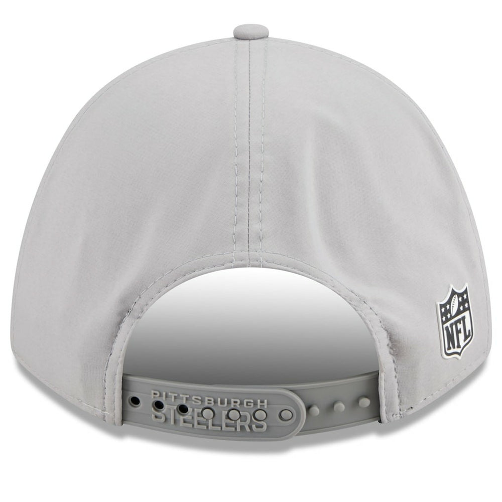 Pittsburgh Steelers New Era 2025 Sideline M-Crown 9FORTY Adjustable Hat Gray | NFL