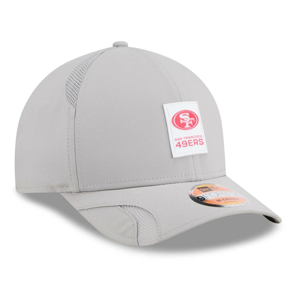 San Francisco 49ers New Era 2025 Sideline M-Crown 9FORTY Adjustable Hat Gray | NFL