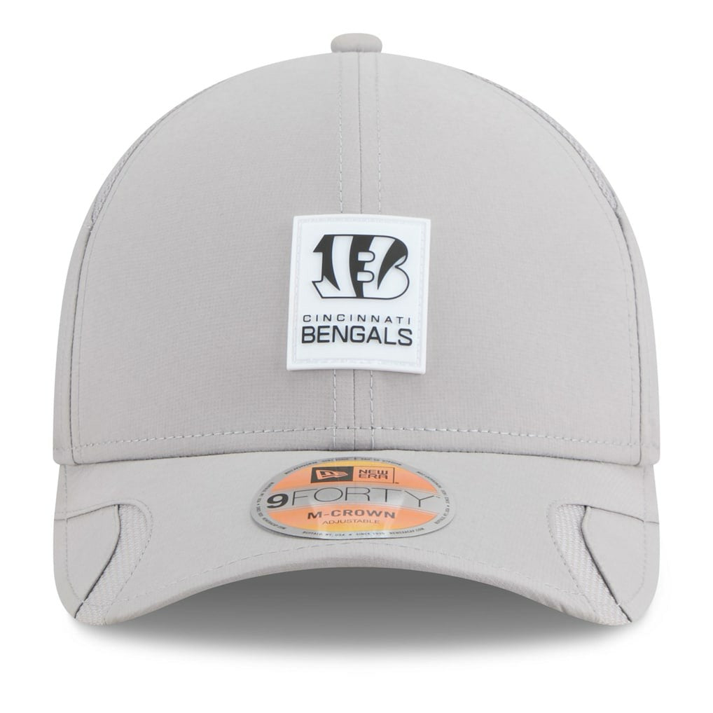Cincinnati Bengals New Era 2025 Sideline M-Crown 9FORTY Adjustable Hat Gray | NFL