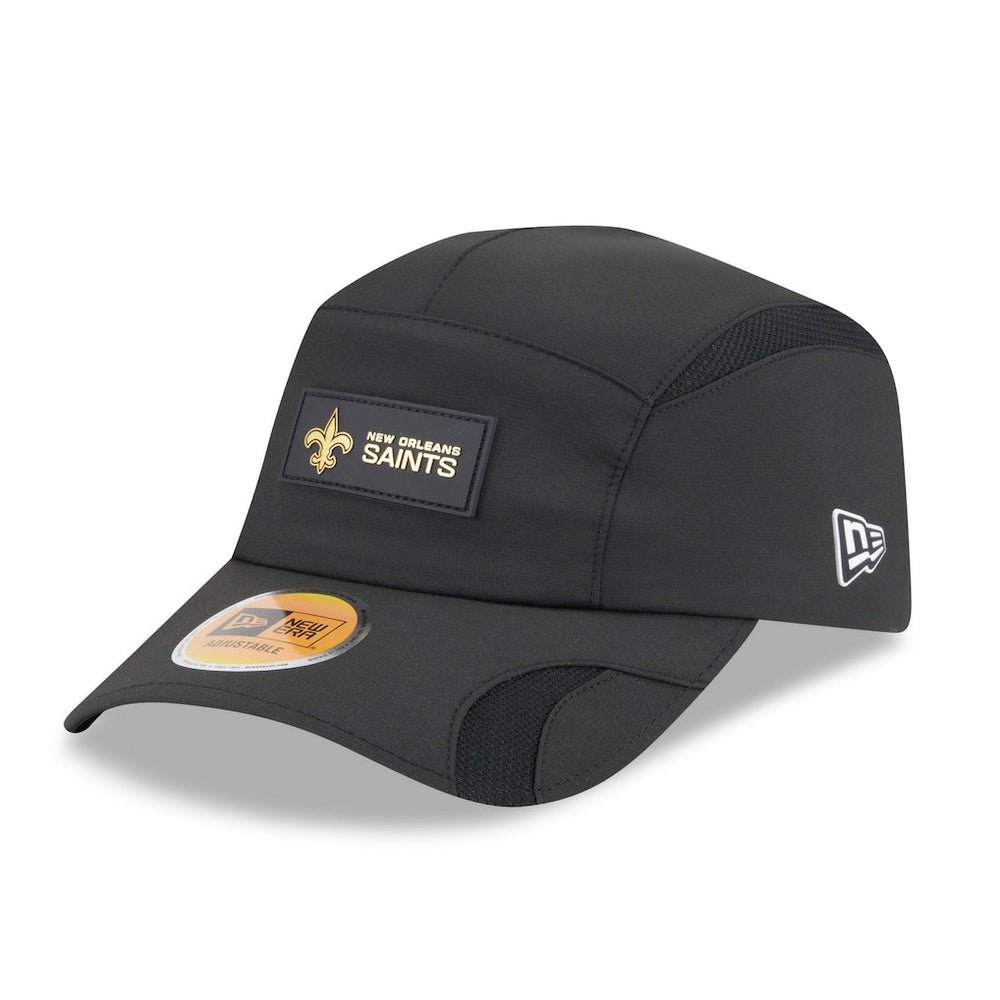 New Orleans Saints New Era 2025 Sideline Runner Adjustable Hat Black | NFL