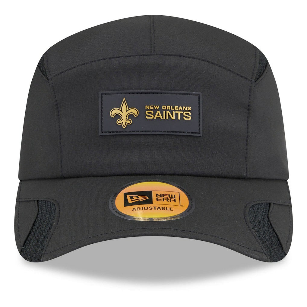 New Orleans Saints New Era 2025 Sideline Runner Adjustable Hat Black | NFL
