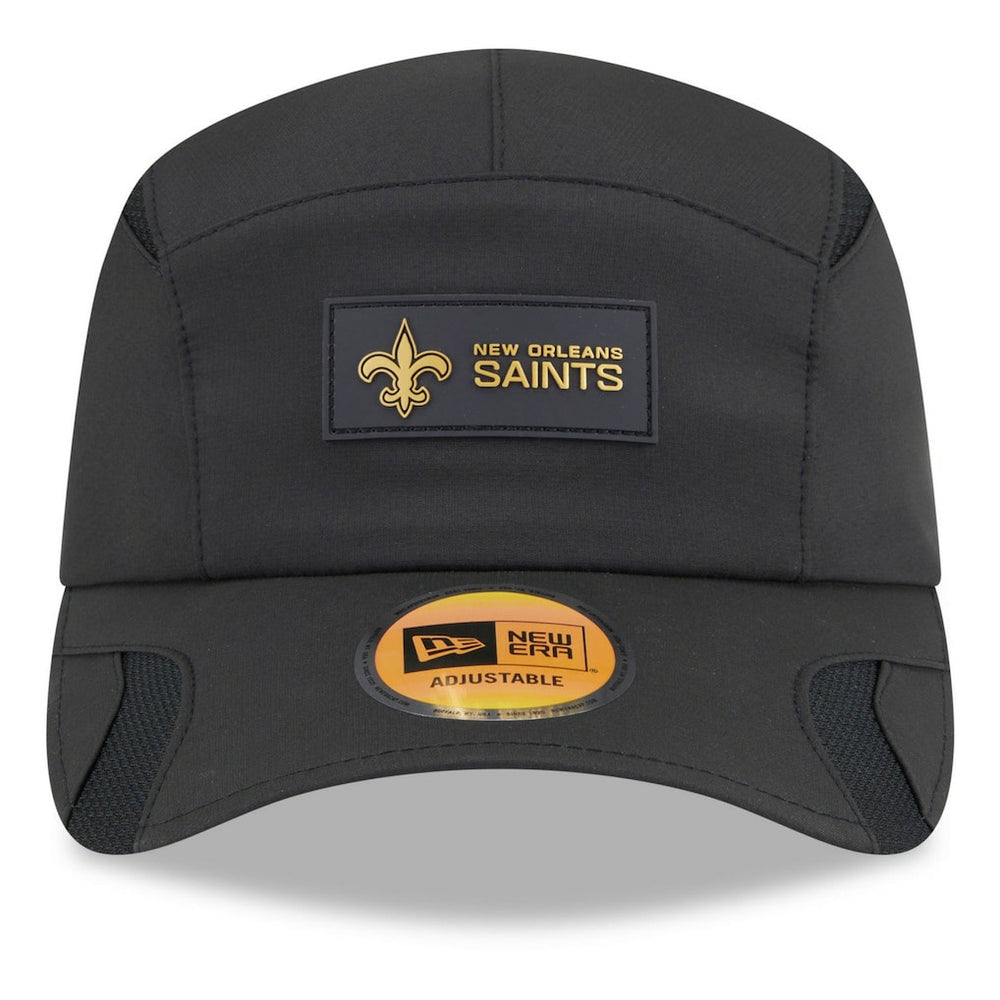 New Orleans Saints New Era 2025 Sideline Runner Adjustable Hat Black | NFL