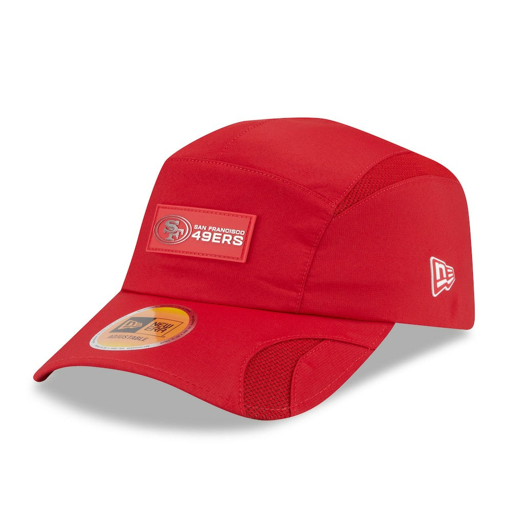 San Francisco 49ers New Era 2025 Sideline Runner Adjustable Hat Scarlet | NFL