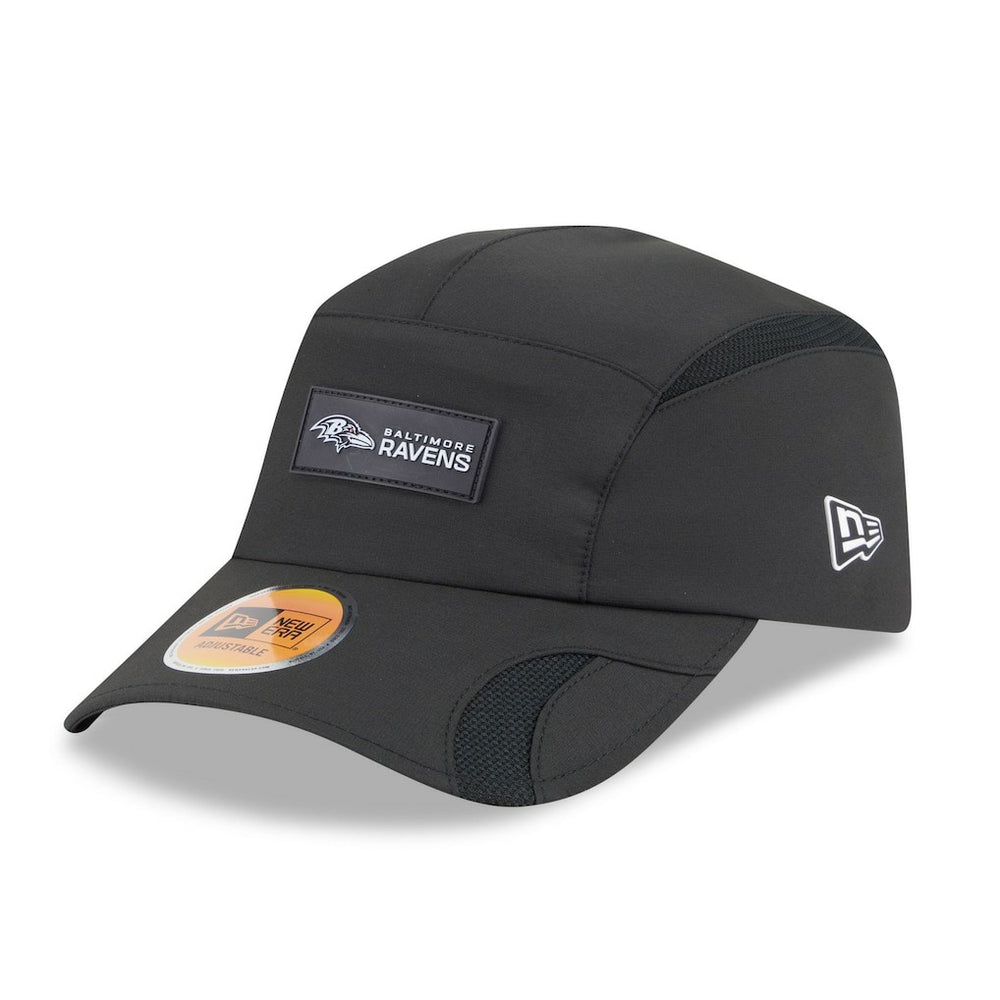 Baltimore Ravens New Era 2025 Sideline Runner Adjustable Hat Black | NFL