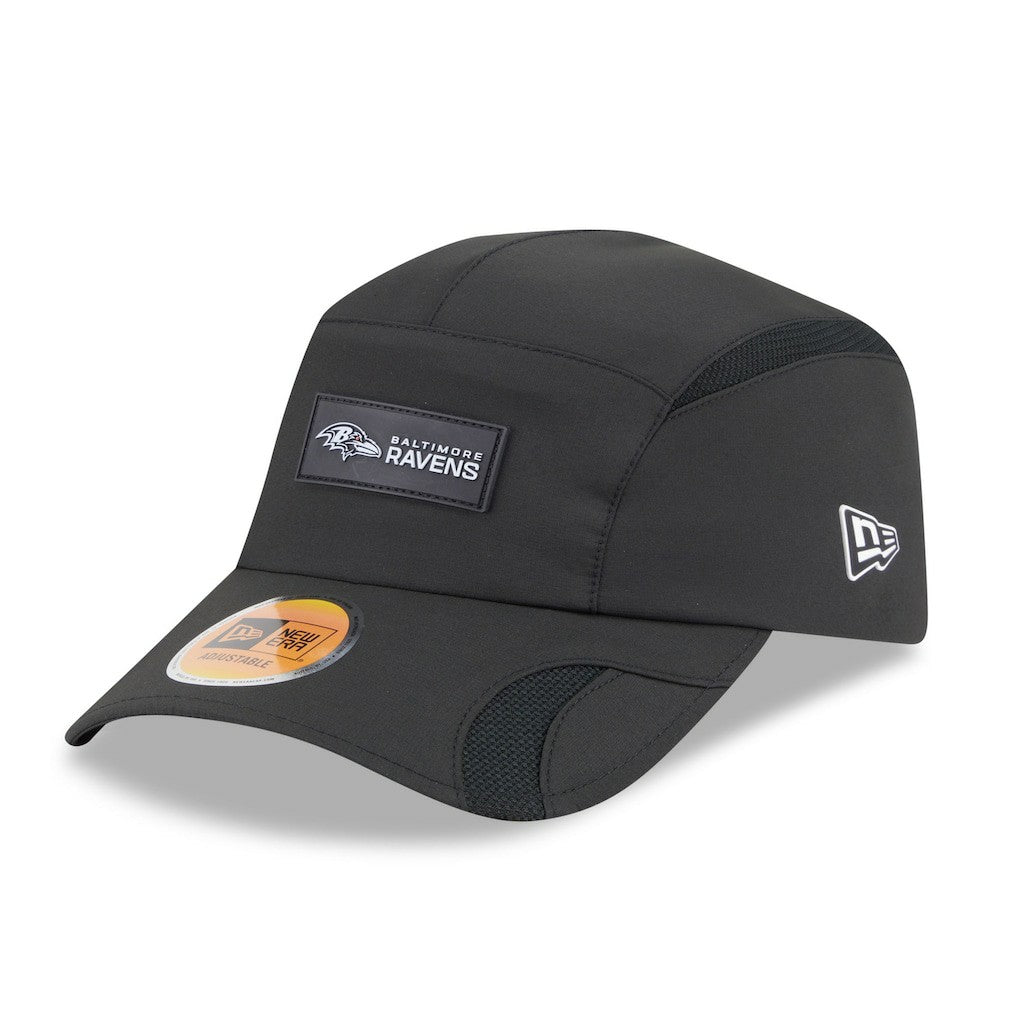 Baltimore Ravens New Era 2025 Sideline Runner Adjustable Hat Black | NFL