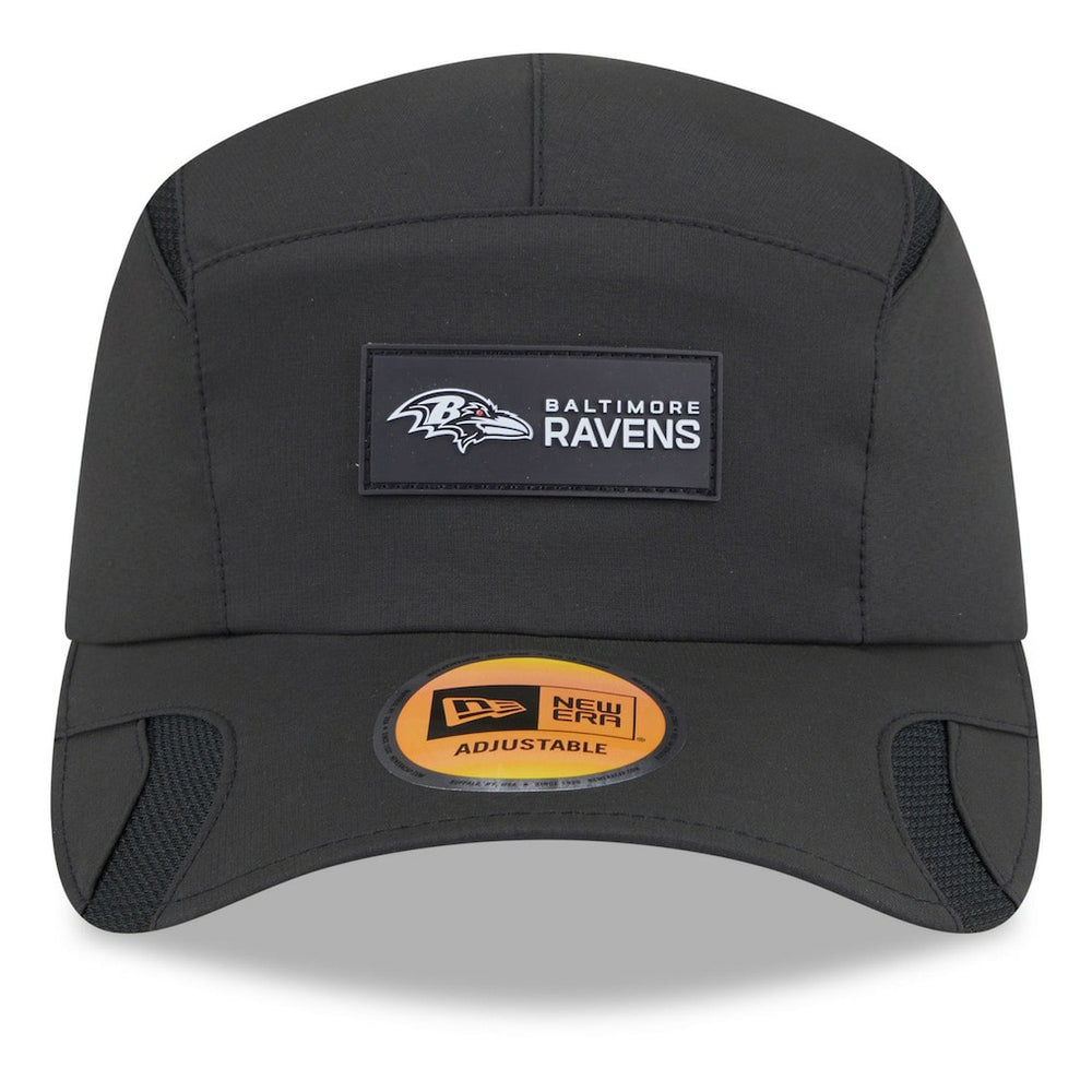 Baltimore Ravens New Era 2025 Sideline Runner Adjustable Hat Black | NFL