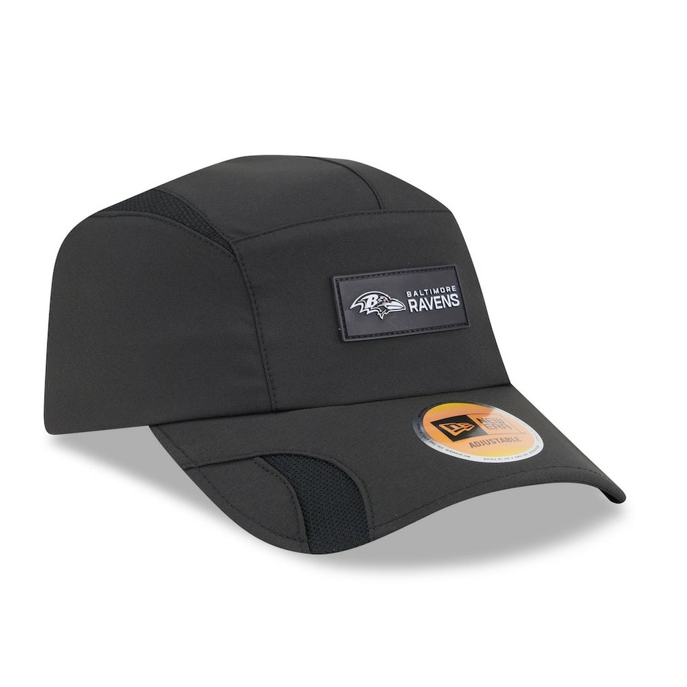 Baltimore Ravens New Era 2025 Sideline Runner Adjustable Hat Black | NFL