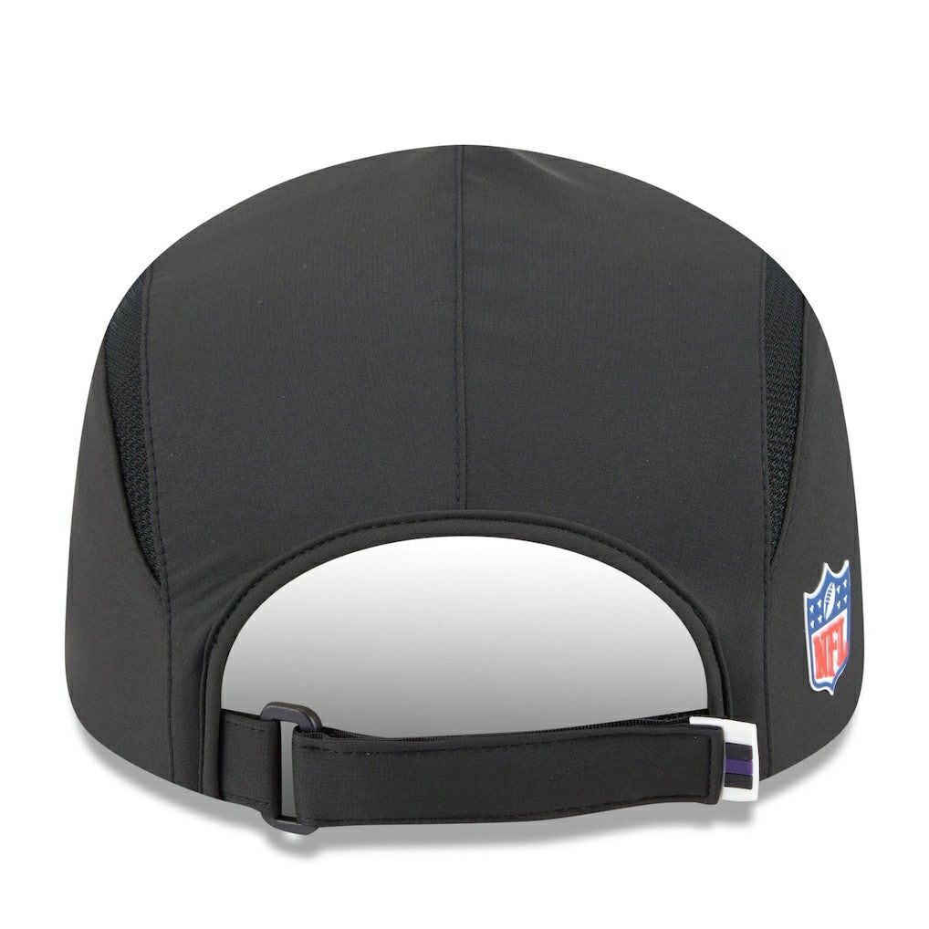 Baltimore Ravens New Era 2025 Sideline Runner Adjustable Hat Black | NFL