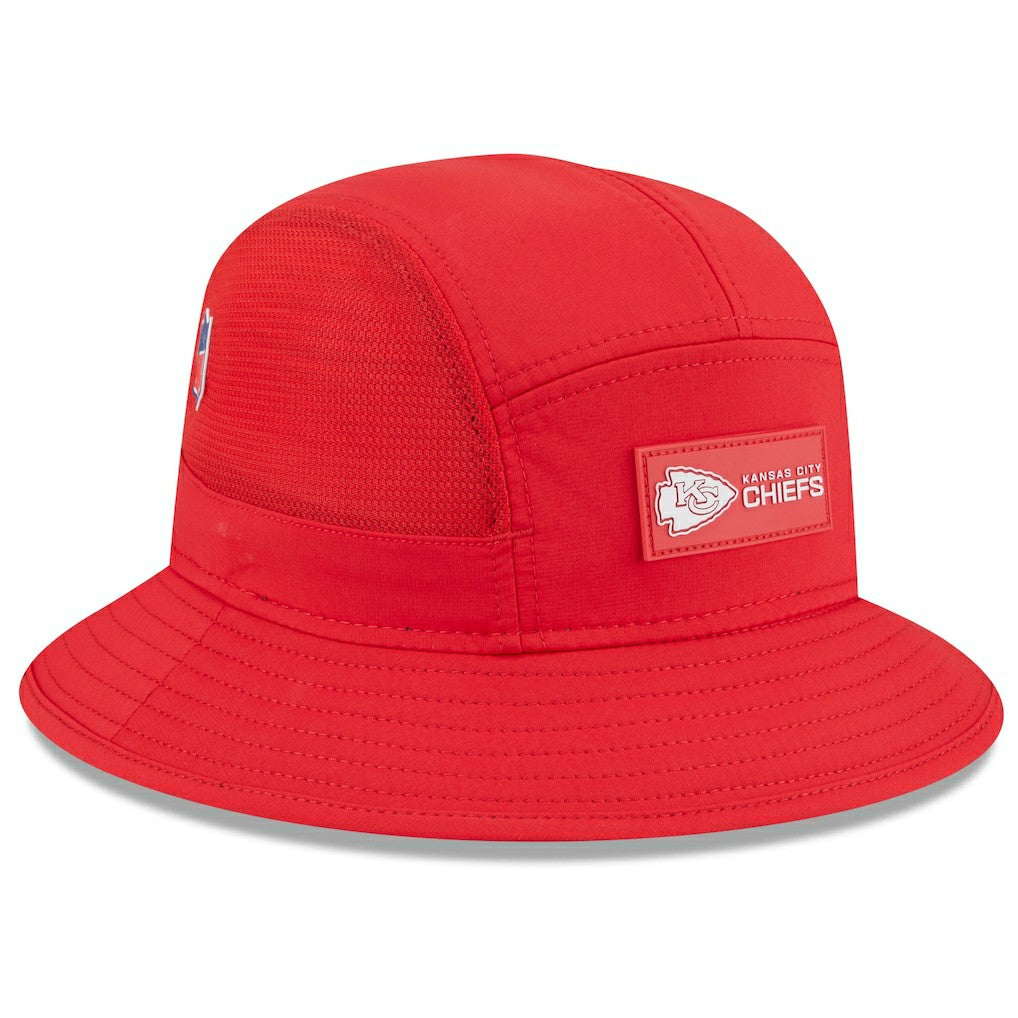 Kansas City Chiefs New Era 2025 Sideline Bucket Hat Red | NFL