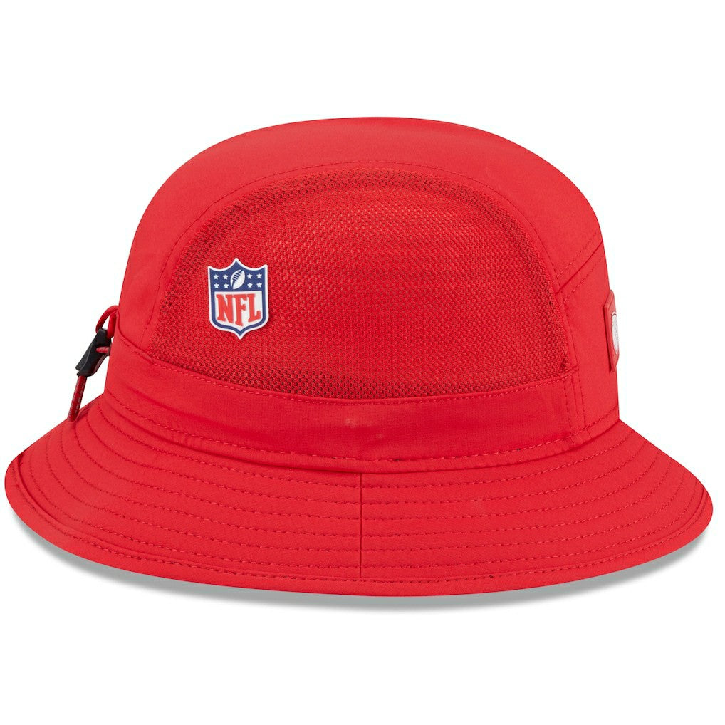 Kansas City Chiefs New Era 2025 Sideline Bucket Hat Red | NFL