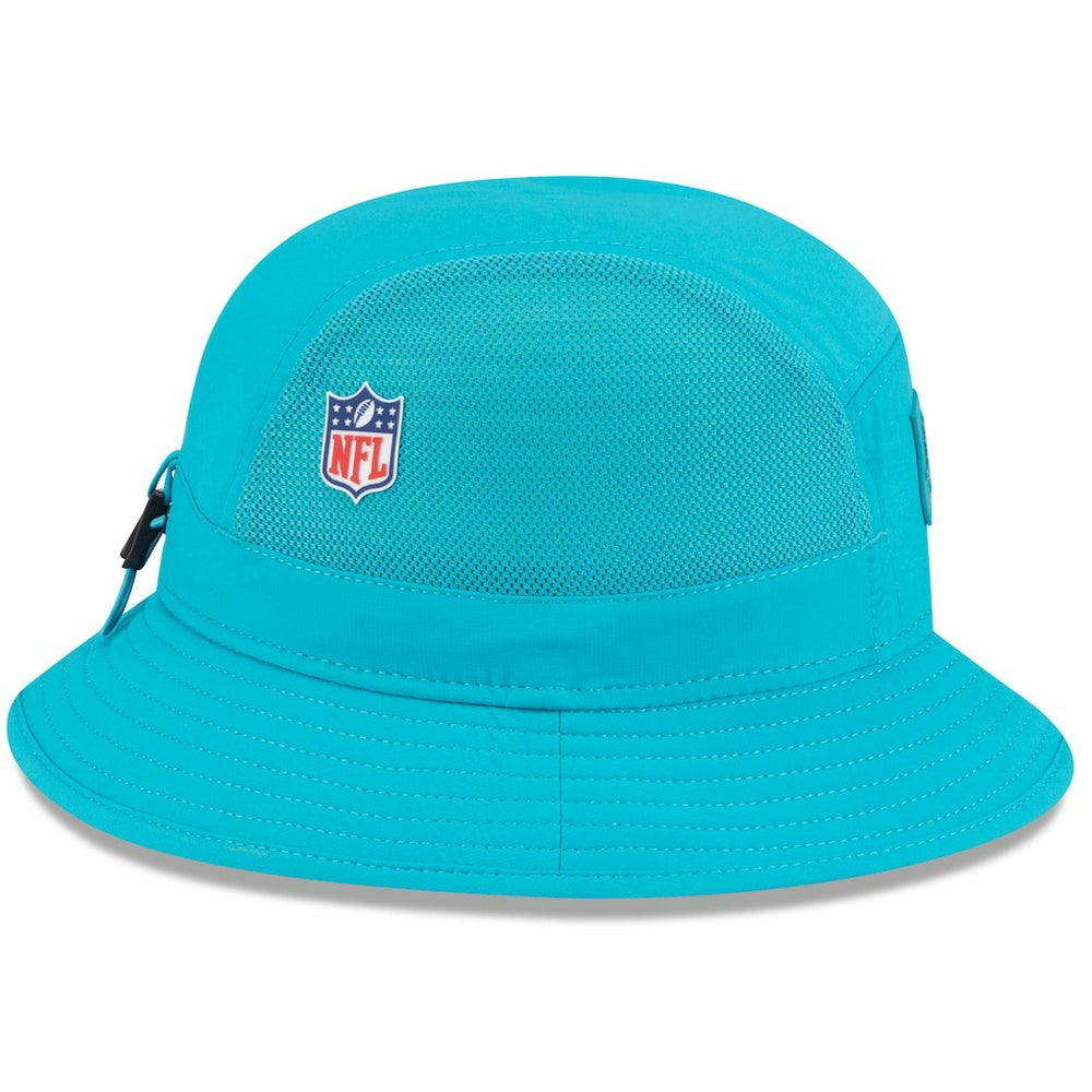 Miami Dolphins New Era 2025 Sideline Bucket Hat Aqua | NFL