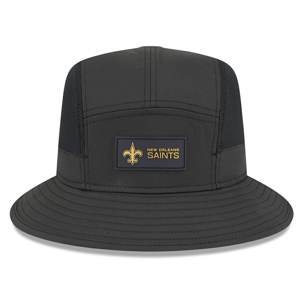 New Orleans Saints New Era 2025 Sideline Bucket Hat Black | NFL