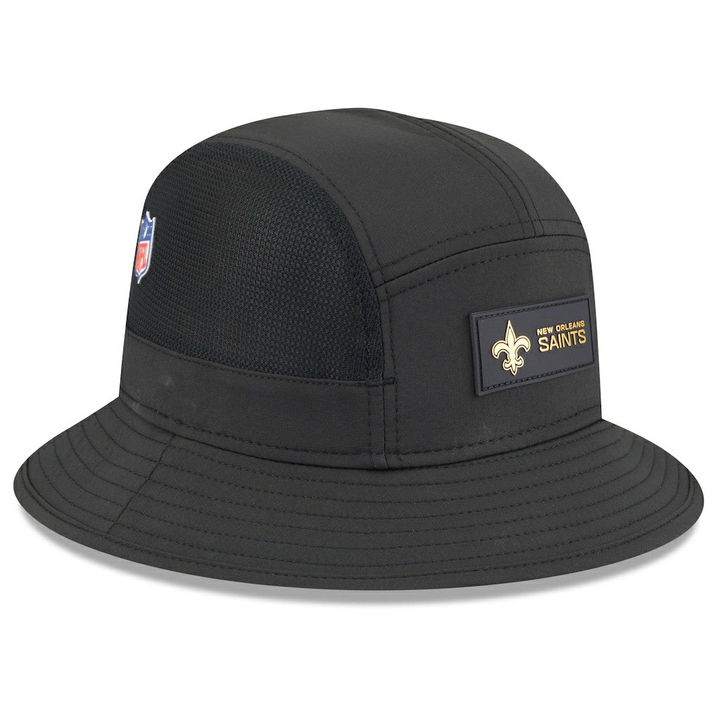 New Orleans Saints New Era 2025 Sideline Bucket Hat Black | NFL