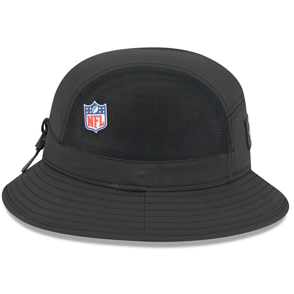 New Orleans Saints New Era 2025 Sideline Bucket Hat Black | NFL