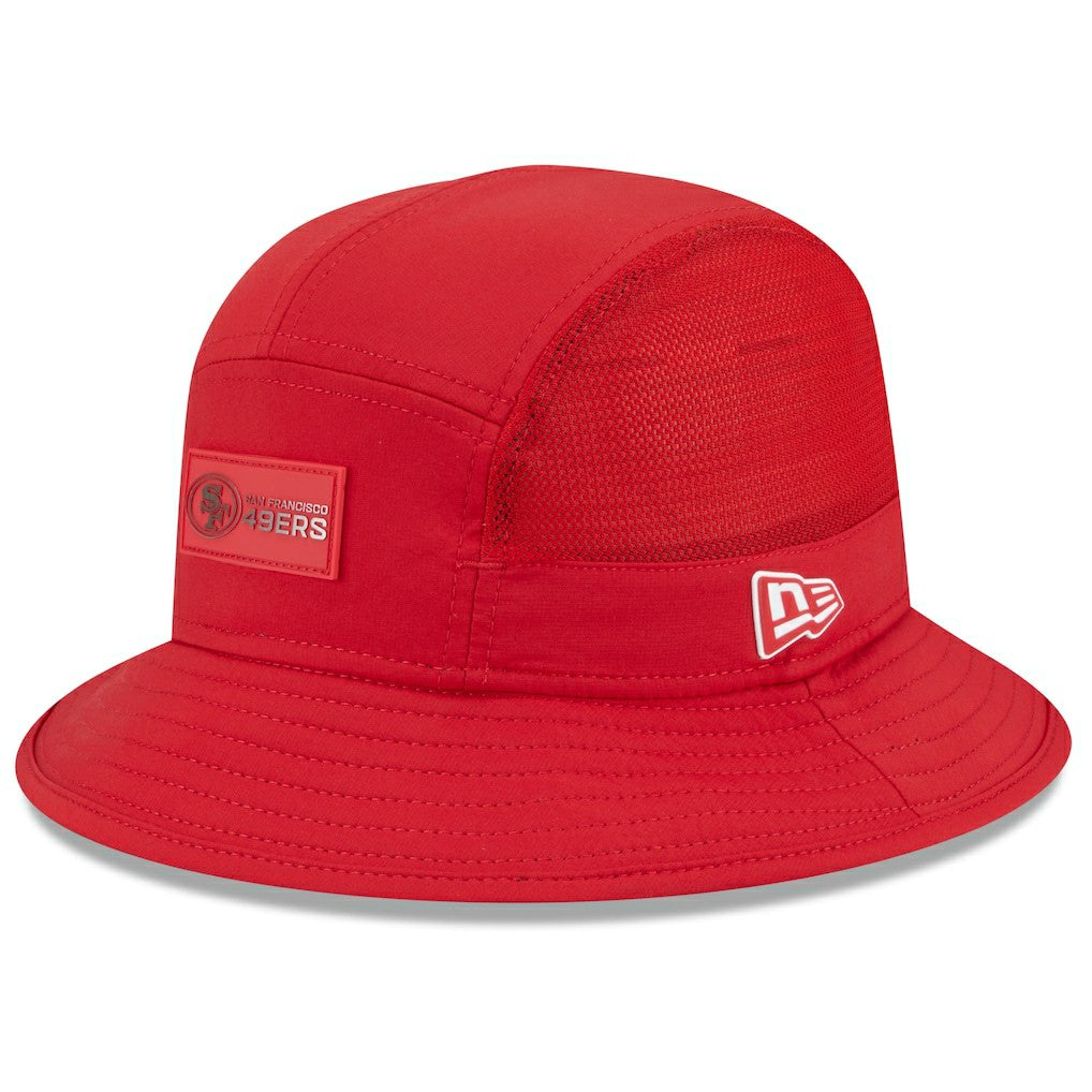 San Francisco 49ers New Era 2025 Sideline Bucket Hat Scarlet | NFL
