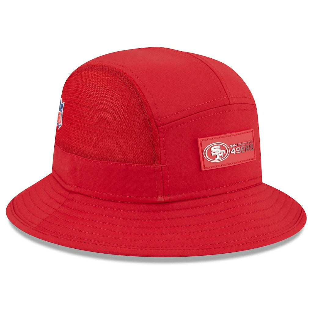 San Francisco 49ers New Era 2025 Sideline Bucket Hat Scarlet | NFL
