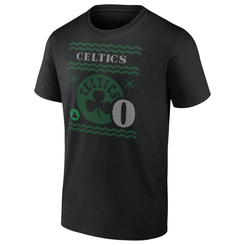 Jayson Tatum Boston Celtics Ugly Sweater Name & Number T-Shirt Black - NBA