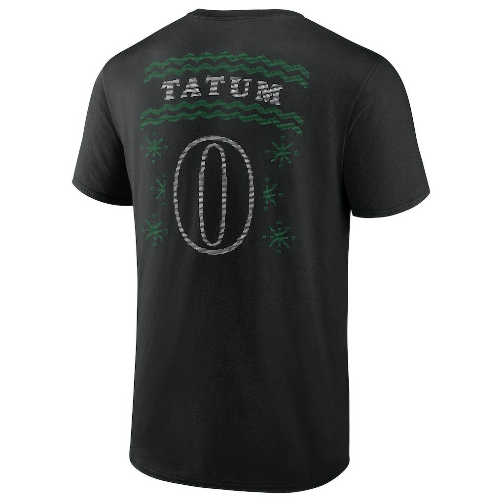 Jayson Tatum Boston Celtics Ugly Sweater Name & Number T-Shirt Black - NBA