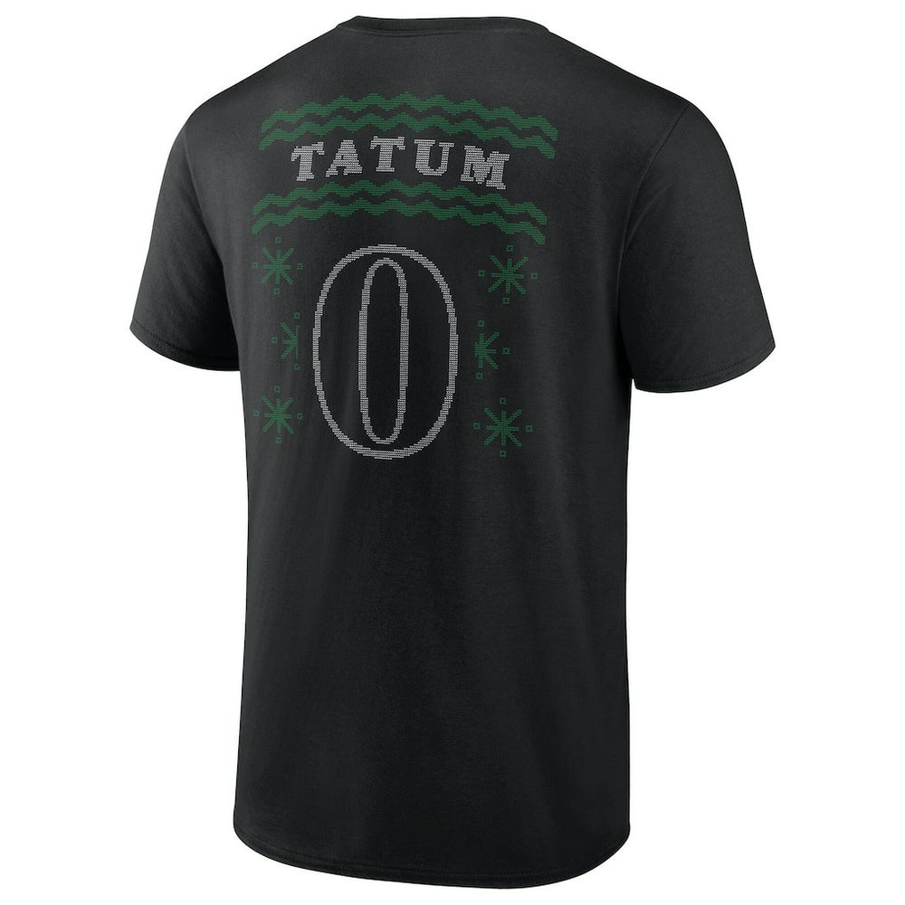 Jayson Tatum Boston Celtics Ugly Sweater Name & Number T-Shirt Black - NBA