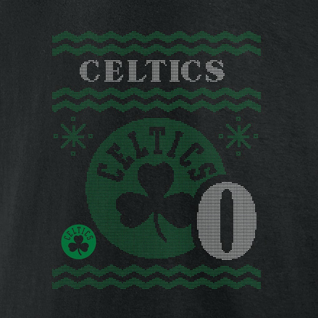 Jayson Tatum Boston Celtics Ugly Sweater Name & Number T-Shirt Black - NBA