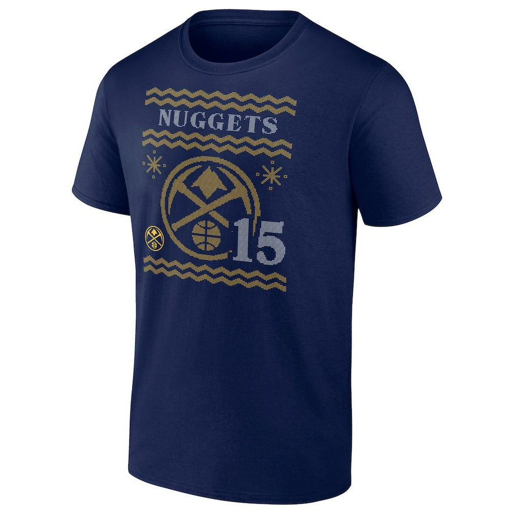 Nikola Jokic Denver Nuggets Ugly Sweater Name & Number T-Shirt Navy - NBA
