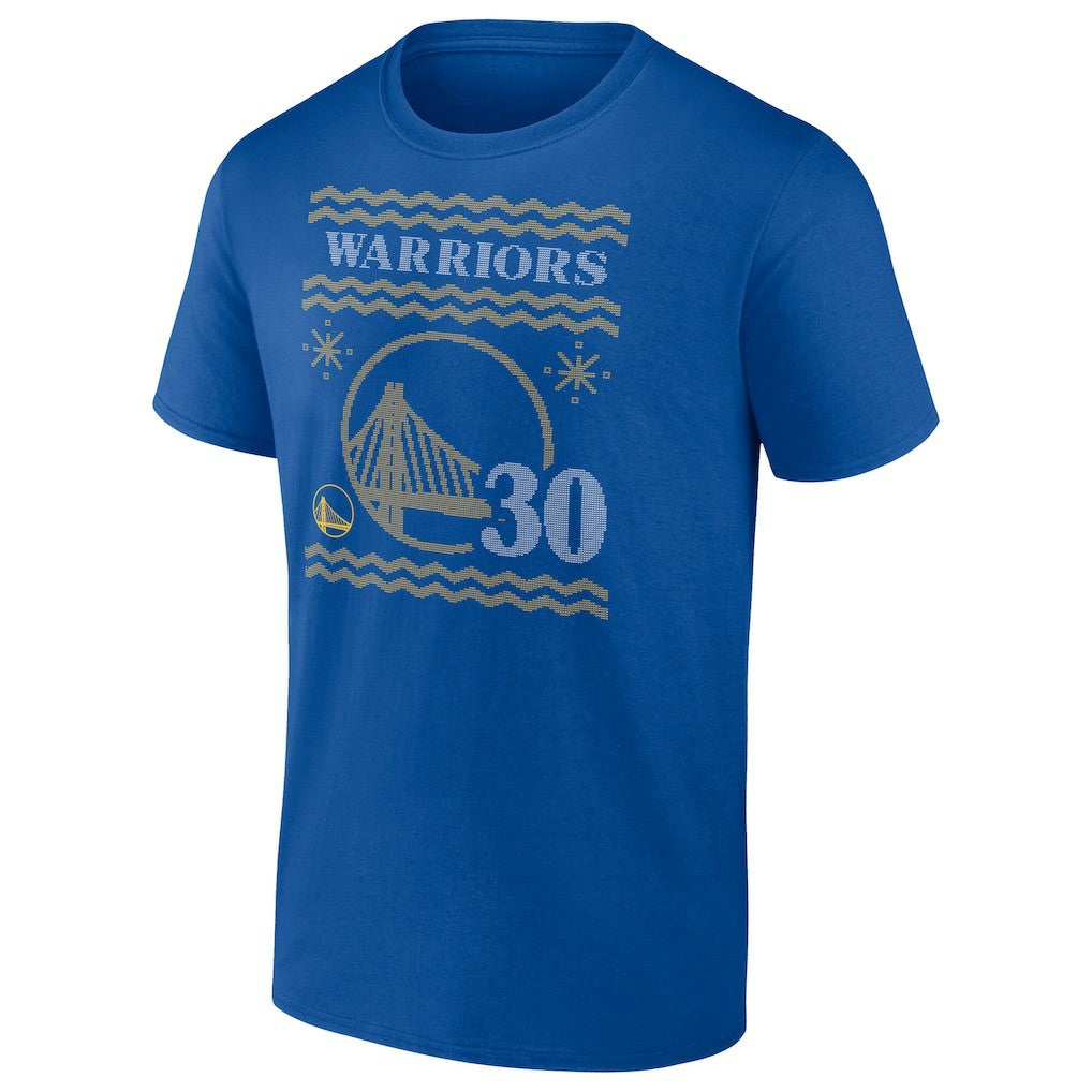 Stephen Curry Golden State Warriors Ugly Sweater Name & Number T-Shirt Royal - NBA