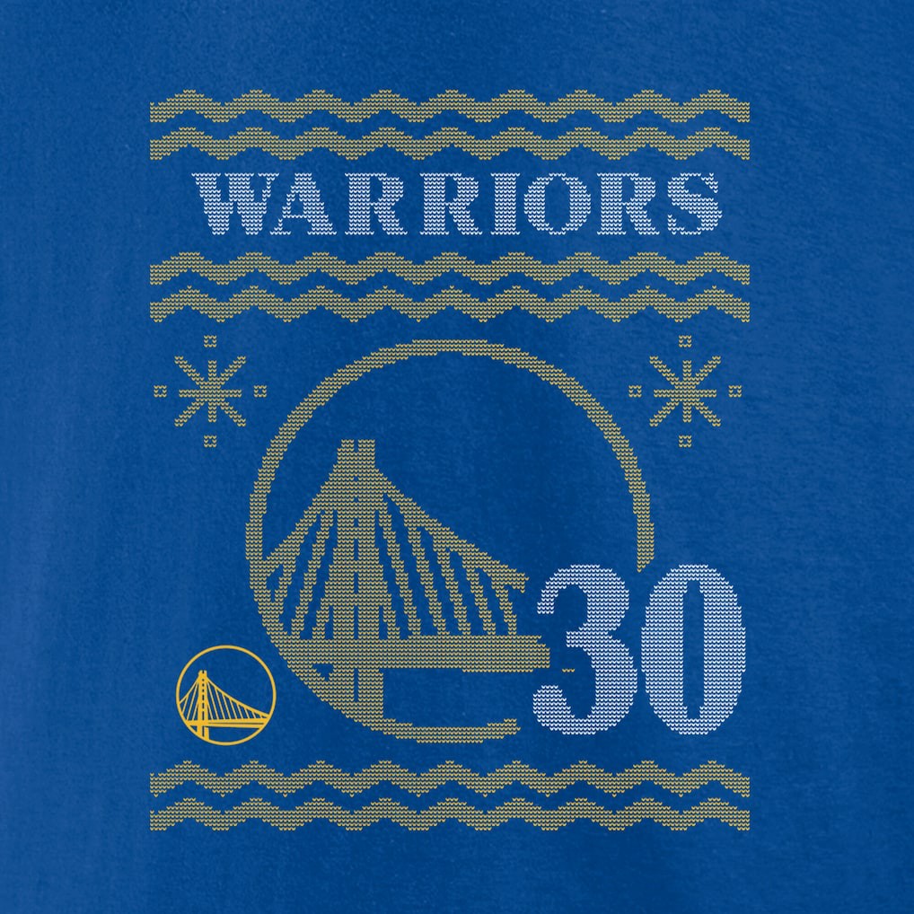 Stephen Curry Golden State Warriors Ugly Sweater Name & Number T-Shirt Royal - NBA