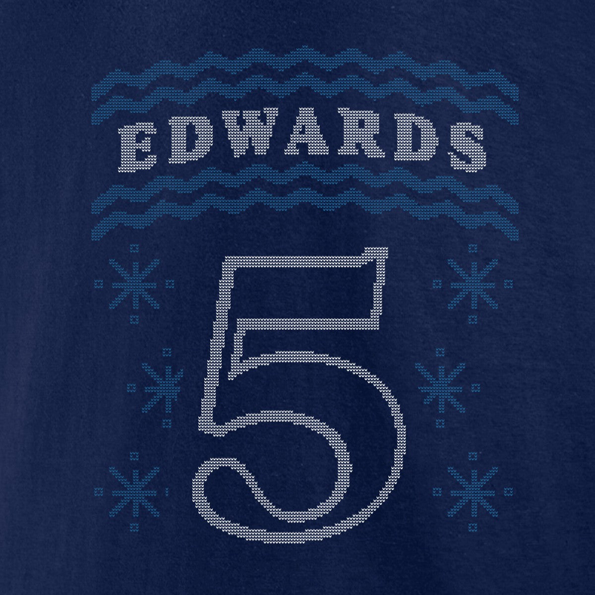 Anthony Edwards Minnesota Timberwolves Ugly Sweater Name & Number T-Shirt Navy - NBA