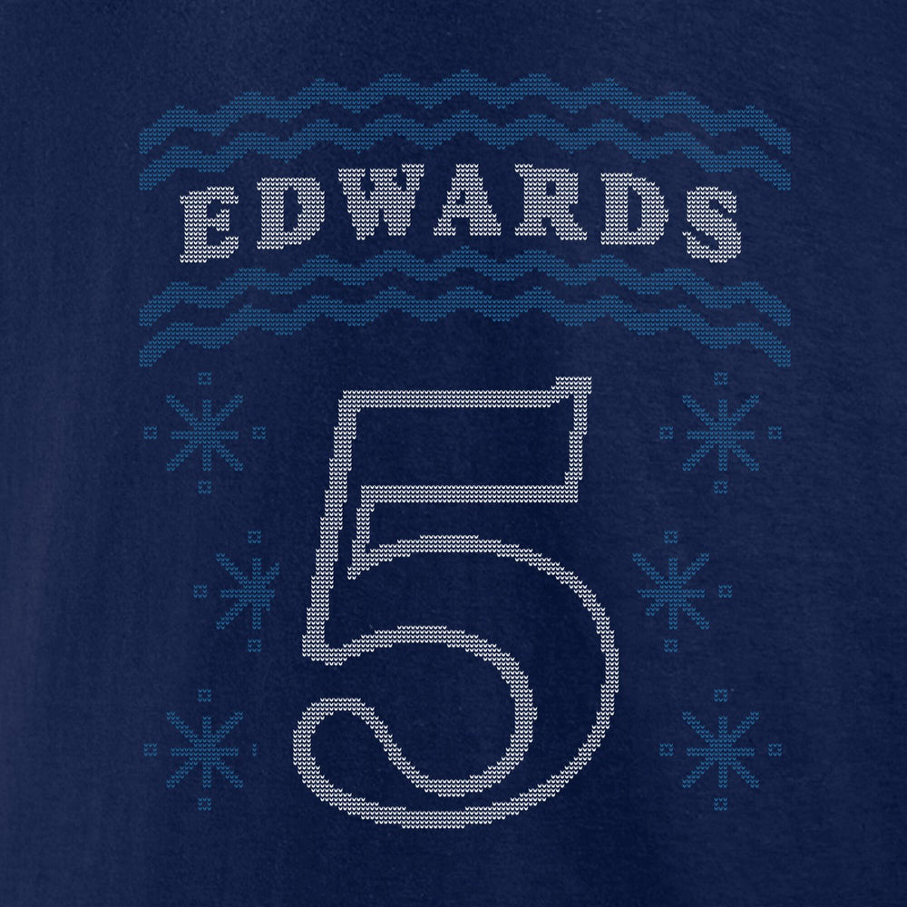 Anthony Edwards Minnesota Timberwolves Ugly Sweater Name & Number T-Shirt Navy - NBA