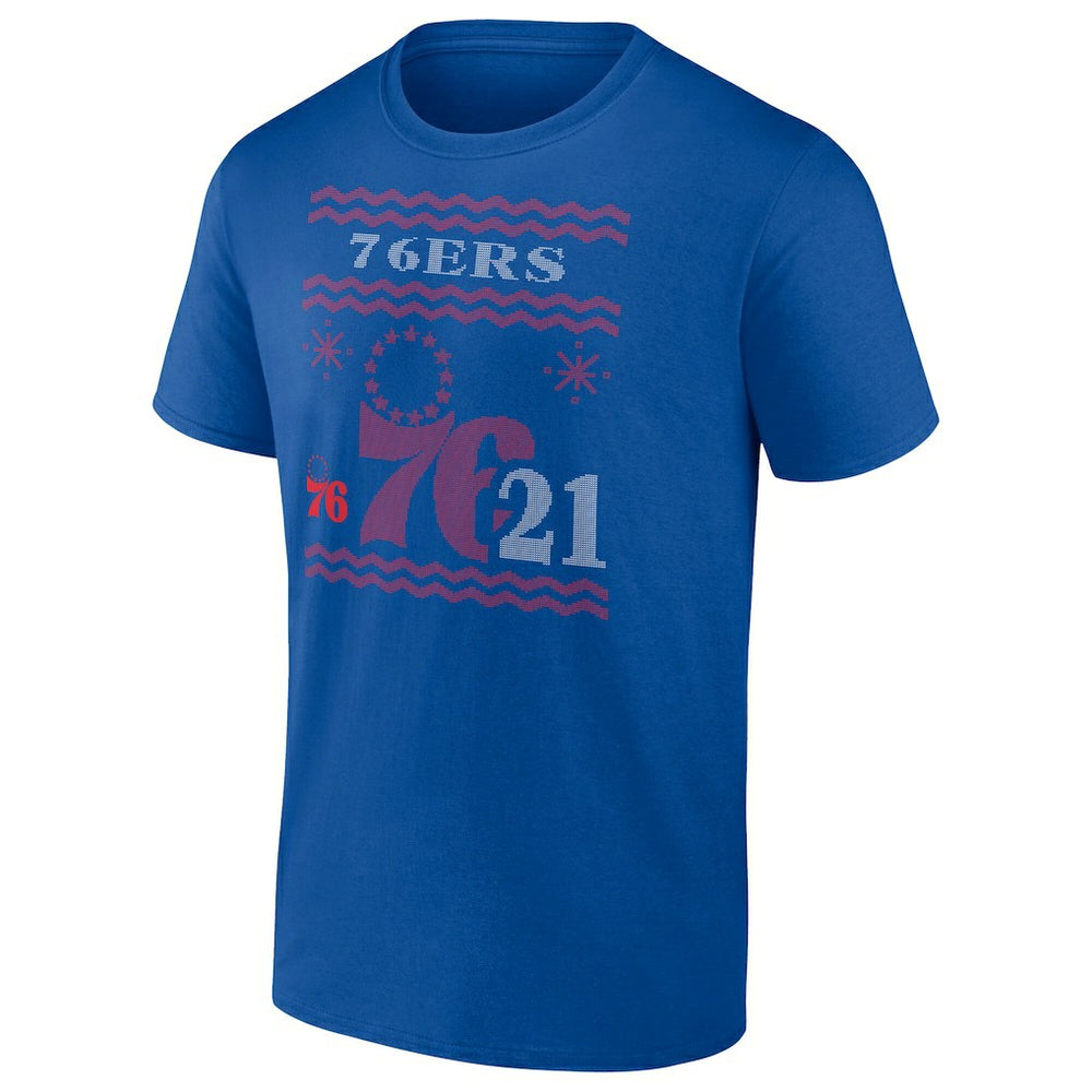 Joel Embiid Philadelphia 76ers Ugly Sweater Name & Number T-Shirt Royal - NBA