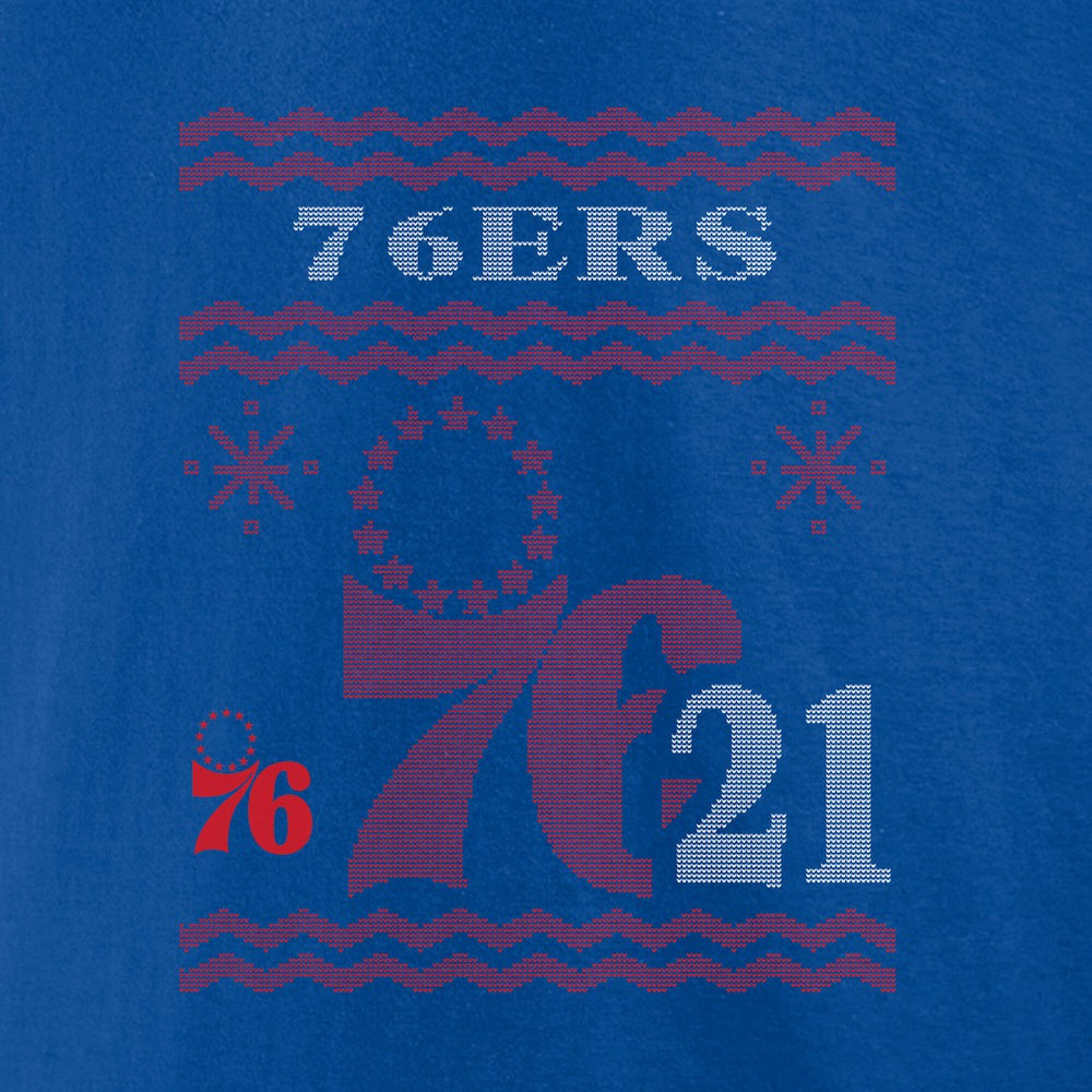 Joel Embiid Philadelphia 76ers Ugly Sweater Name & Number T-Shirt Royal - NBA