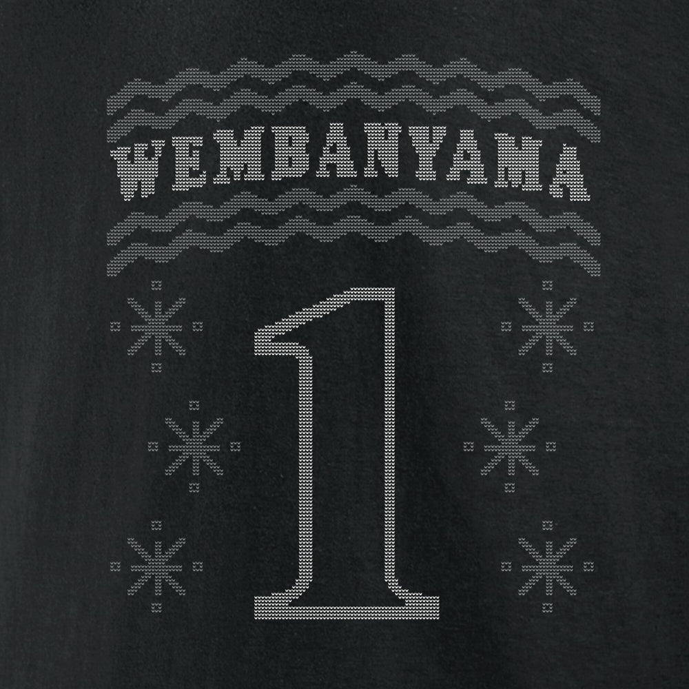 Victor Wembanyama San Antonio Spurs Ugly Sweater Name & Number T-Shirt Black - NBA