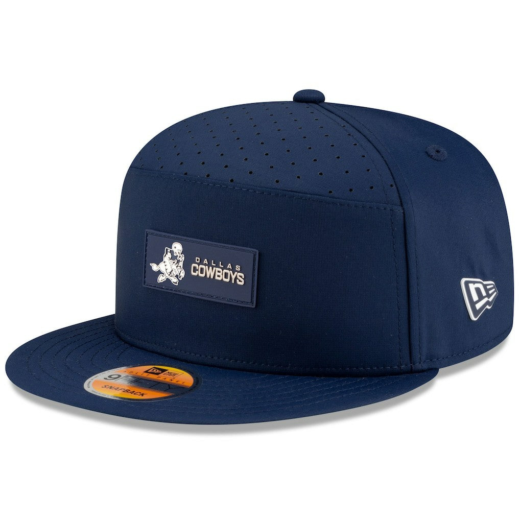Dallas Cowboys New Era 2025 Sideline Throwback Split Panel 9FIFTY Snapback Hat Navy | NFL