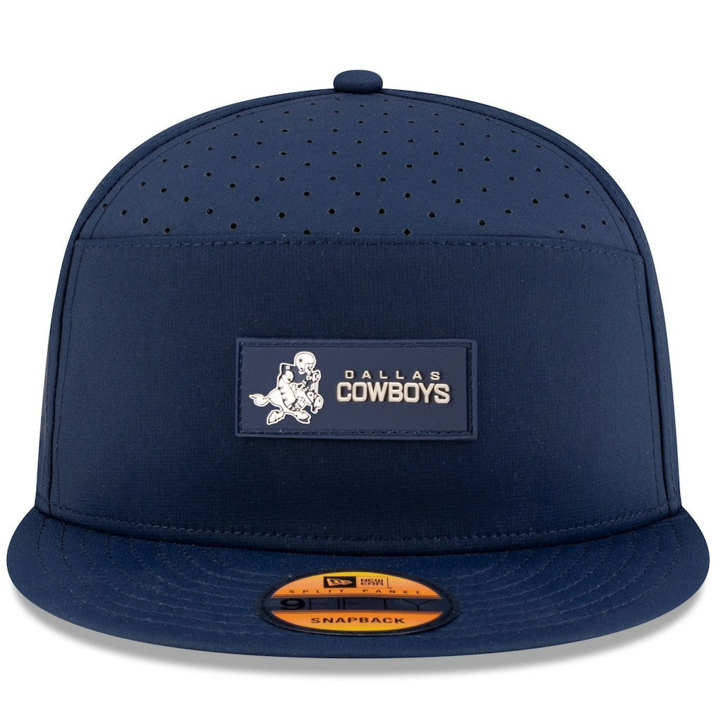 Dallas Cowboys New Era 2025 Sideline Throwback Split Panel 9FIFTY Snapback Hat Navy | NFL