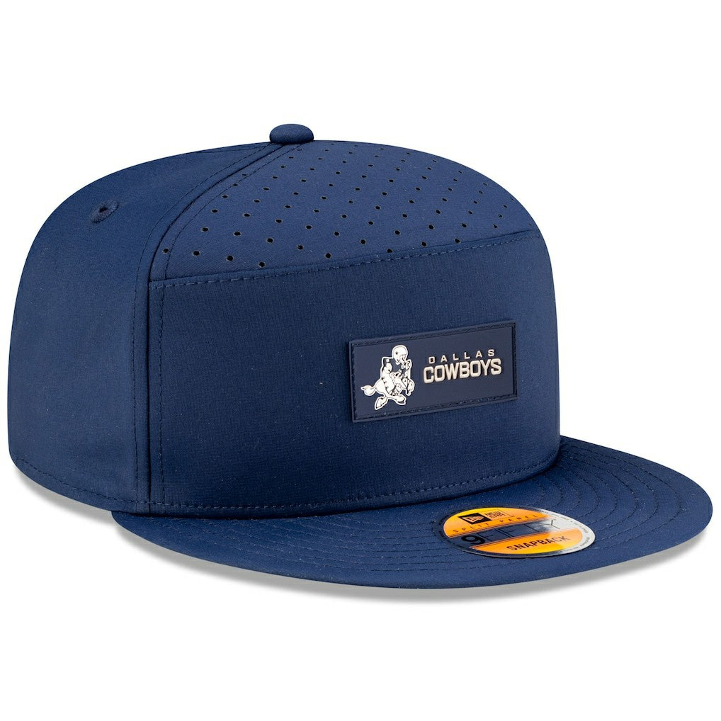 Dallas Cowboys New Era 2025 Sideline Throwback Split Panel 9FIFTY Snapback Hat Navy | NFL