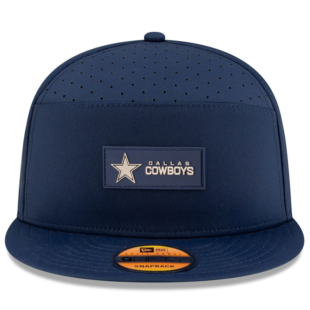 Dallas Cowboys New Era 2025 Sideline Split Panel 9FIFTY Snapback Hat Navy | NFL