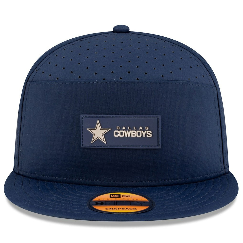 Dallas Cowboys New Era 2025 Sideline Split Panel 9FIFTY Snapback Hat Navy | NFL
