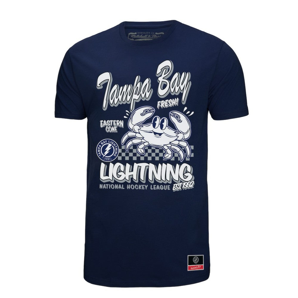 Tampa Bay Lightning Mitchell & Ness Local Food T-Shirt - Navy - NHL